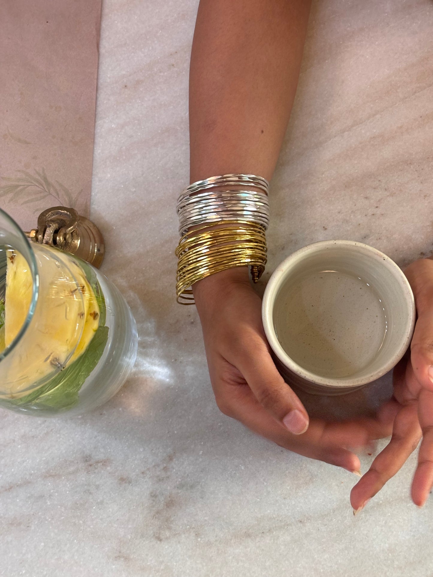Sundari - layered wrist cuff