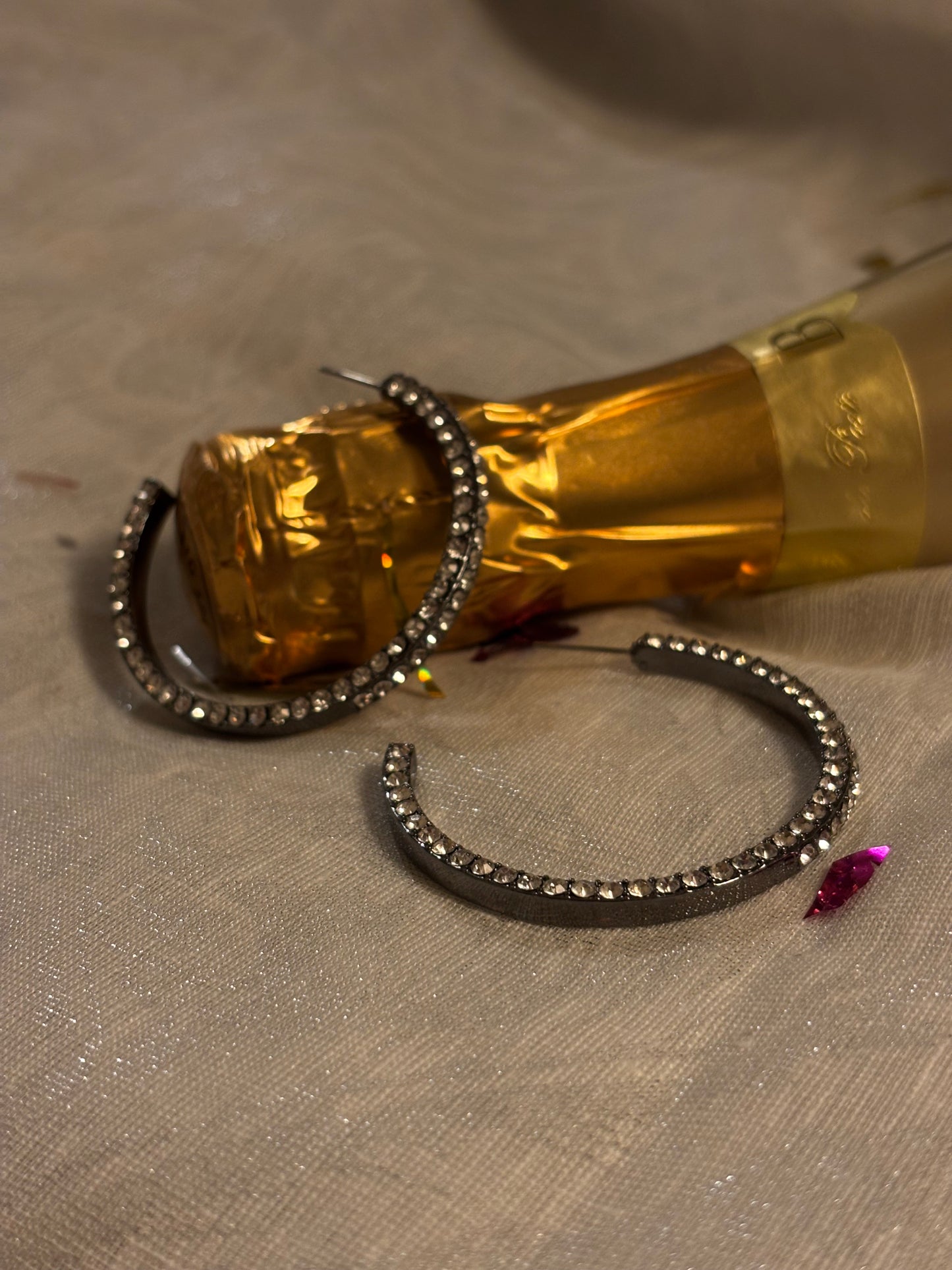 Temptation - Gun metal hoops