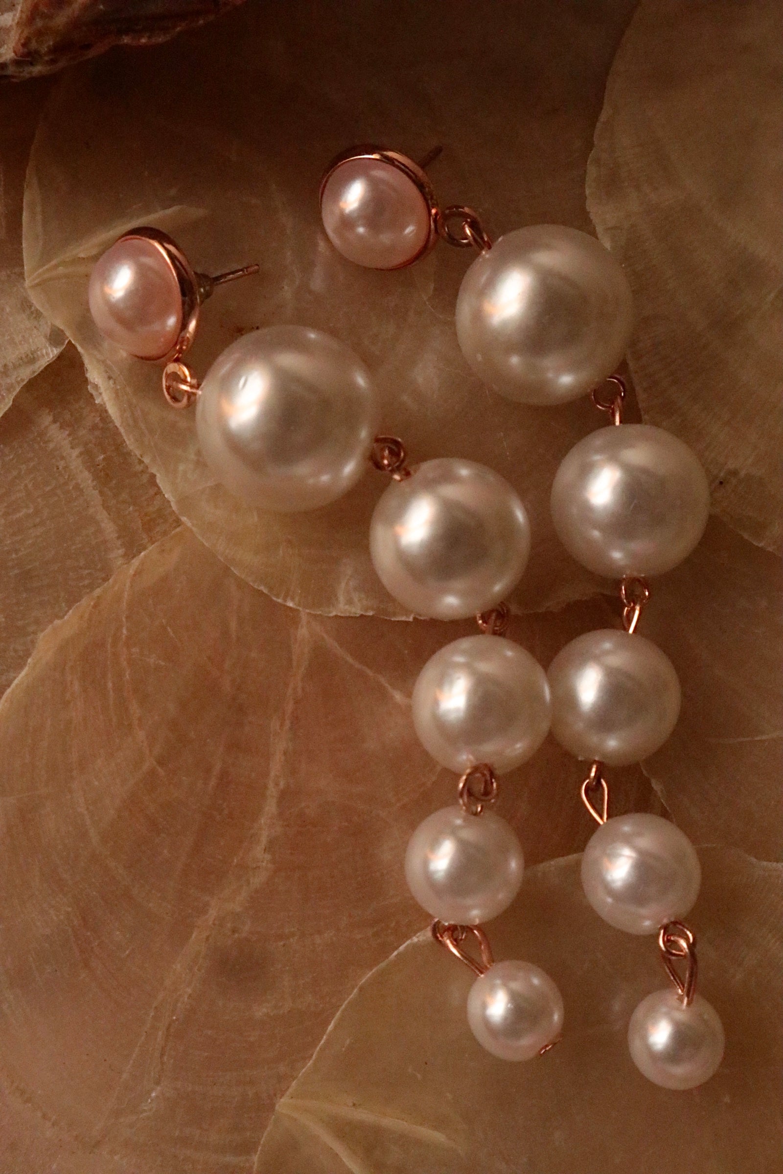 Elegant Audrey Hepburn Inspired Pearl Dangler Earrings