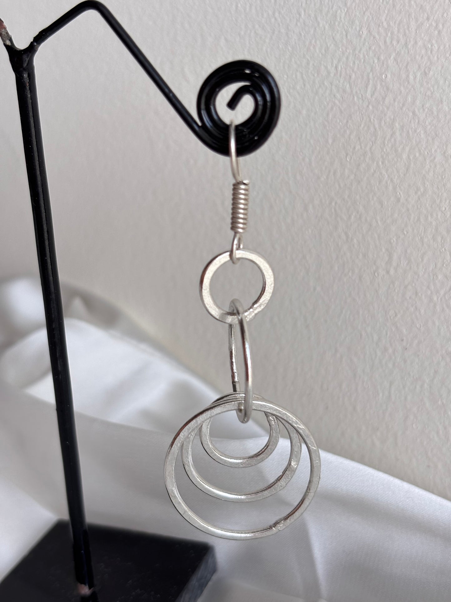 Chained to you - silver danglers