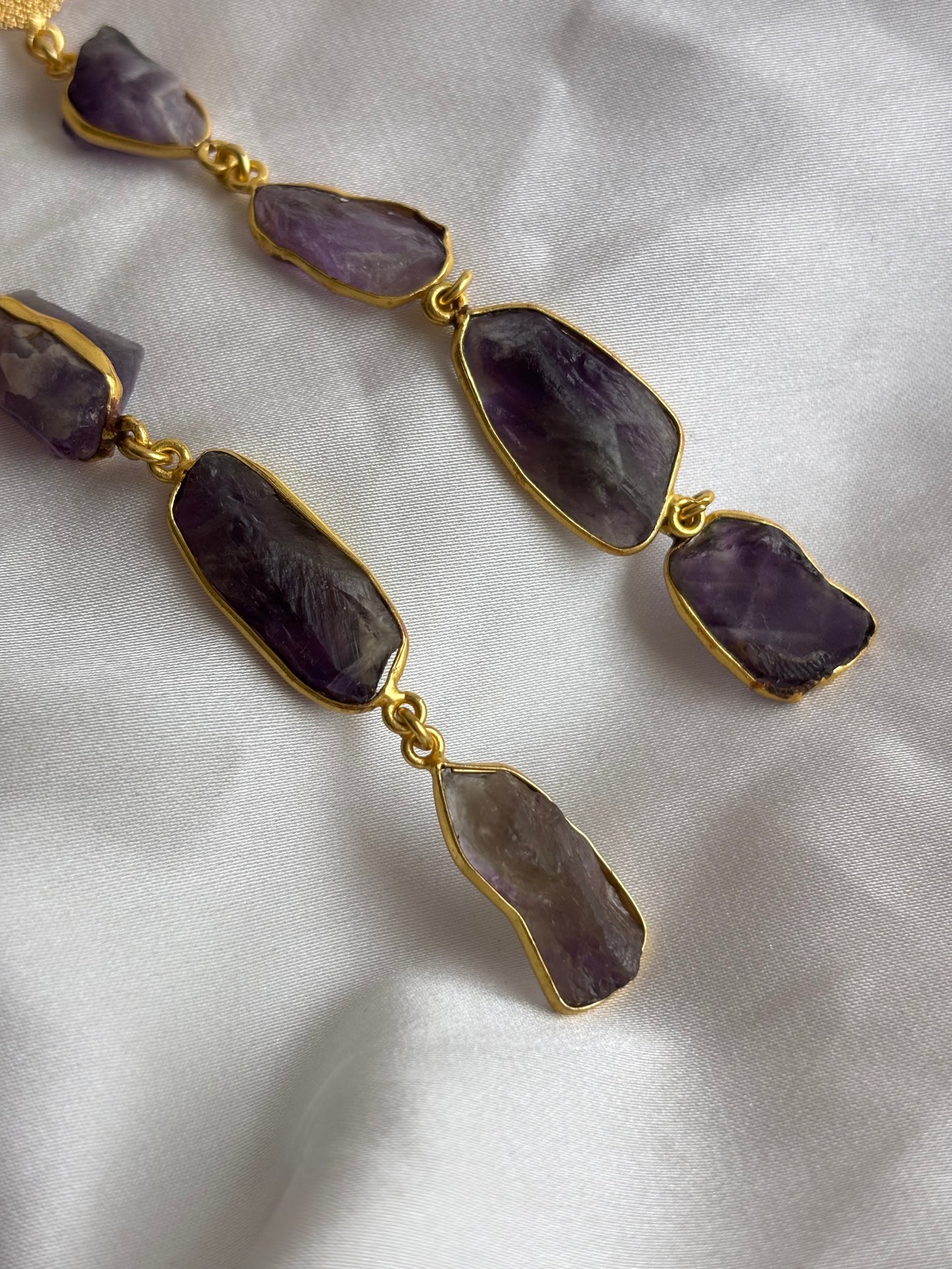 Violet Hour - Raw Amethyst Earrings