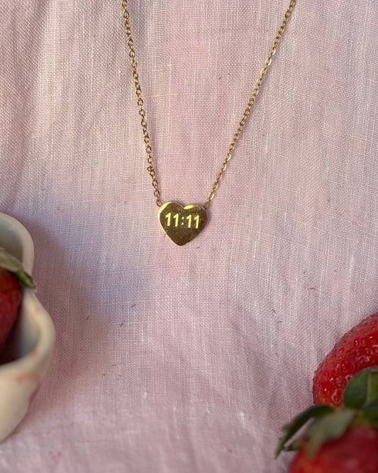 11:11 Heart Necklace
