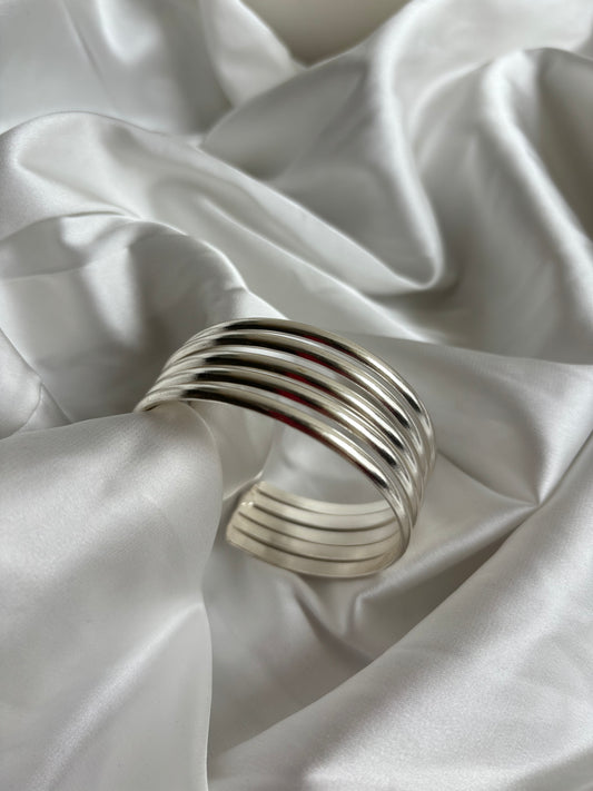 Taufa - Silver Adjustable Cuffs