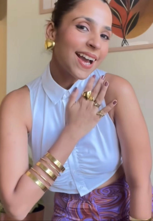 Komal Bagrodia in adjustable cuff 