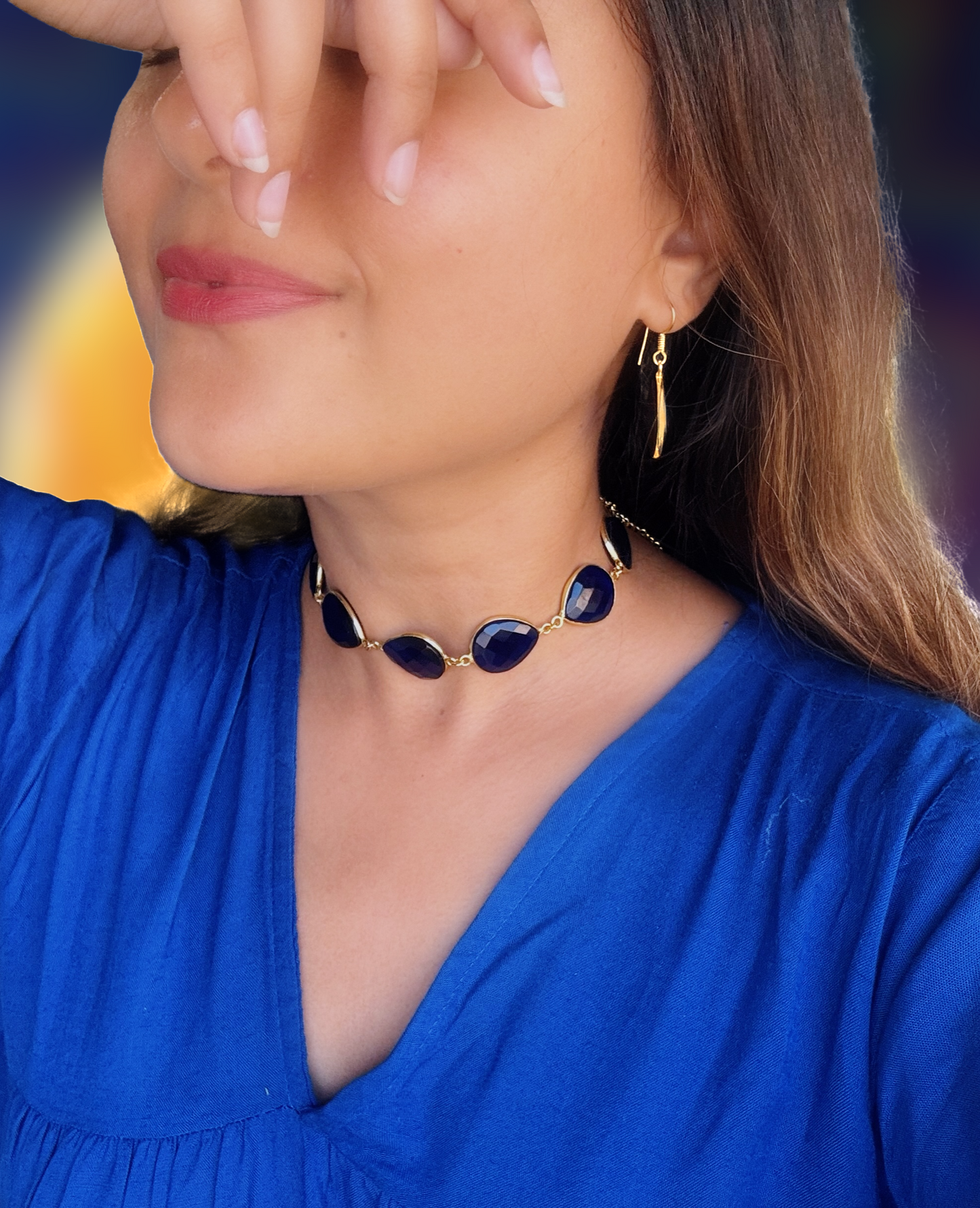 Blue Belle Choker Set