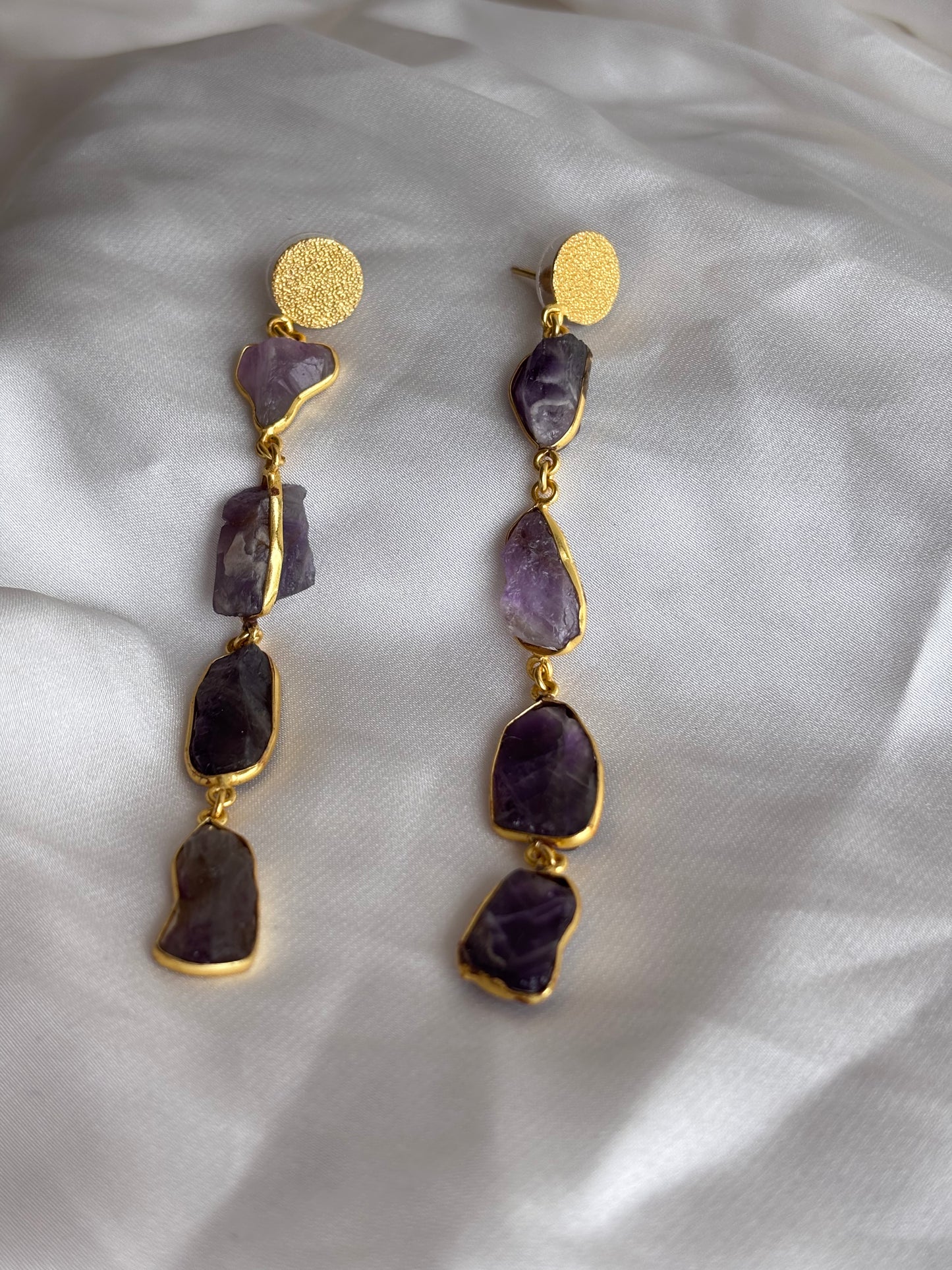 Violet Hour - Raw Amethyst Earrings