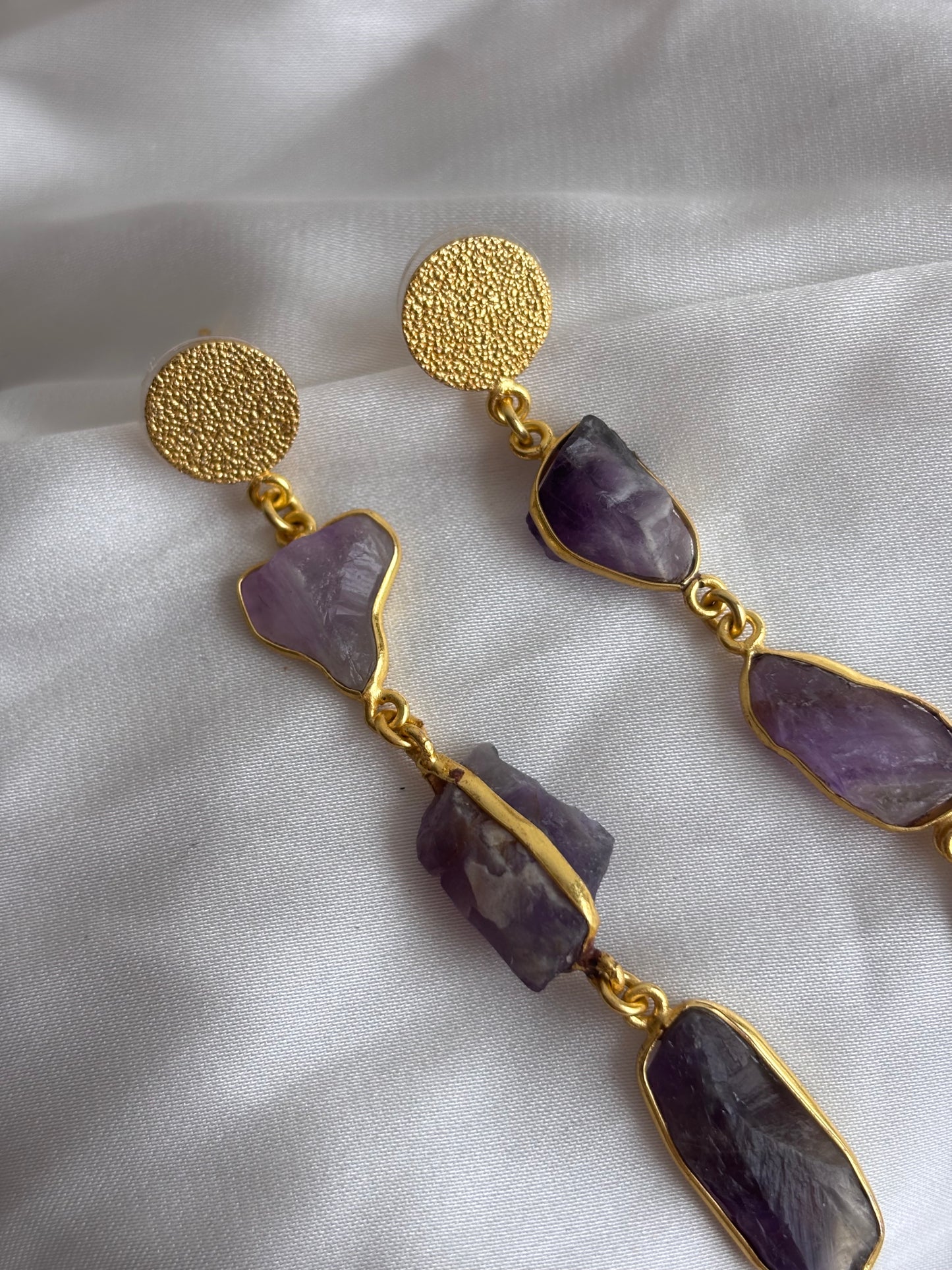 Violet Hour - Raw Amethyst Earrings