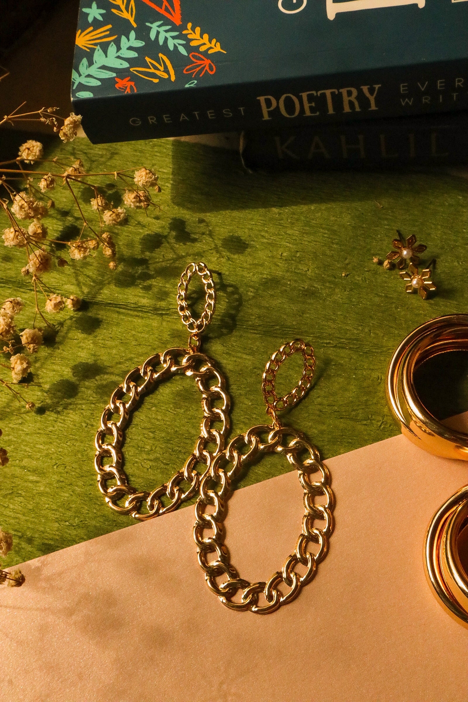 Lightweight, Anti Tarnish Chain link earrings - Samantha J Oval 